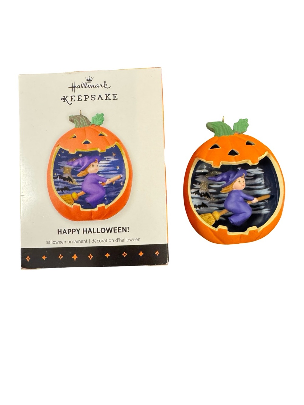 455 / Hallmark Keepsake Witch Jack O Lantern Ornament